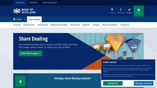 Bank of Scotland - Share Dealing - Shares, Funds and Stockbrokers