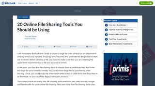 20 Online File Sharing Tools You Should be Using - Lifehack