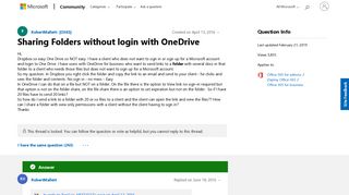 Sharing Folders without login with OneDrive - Microsoft Community