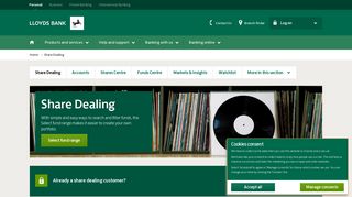Lloyds Bank - Share Dealing - Shares, Funds and Stockbrokers