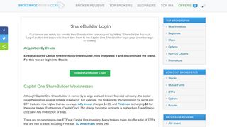 ShareBuilder Login - Brokerage Reviews