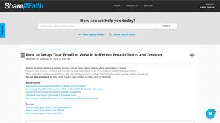 How to Setup Your Email to View in Different ... - Sharefaith Support