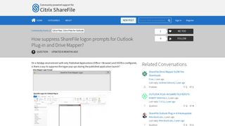 How suppress ShareFile logon prompts for Outlook Plug-in and Drive ...