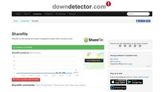 Sharefile down? Current problems and outages. | Downdetector