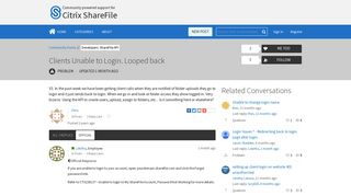 Clients Unable to Login. Looped back | Citrix ShareFile Customer ...