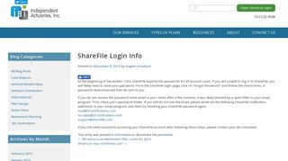ShareFile Login Info | - Independent Actuaries, Inc.