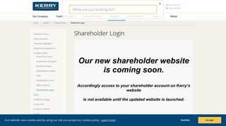 Shareholder Login - Kerry Group