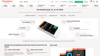 Sharekhan Mini | Low Bandwidth Mobile Share Trading App ...