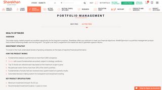 Active PMS: Portfolio Management Service - Sharekhan