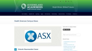 Schools Sharemarket Game - Queensland Academies – Health ...