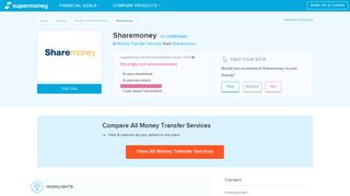 Sharemoney Reviews - Money Transfer Services - SuperMoney