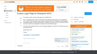 Custom Login Page for Sharepoint 2010 - Stack Overflow