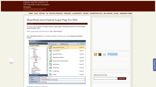 SharePoint 2010 Custom Login Page For FBA