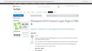 Sharepoint 2013 Custom Login Page in FBA - Microsoft