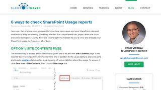 6 ways to check SharePoint Usage reports - SharePoint Maven