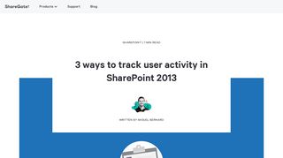 3 ways to track user activity in SharePoint 2013 - ShareGate