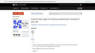 Custom login page for windows authentication sharepoint 2013 ...