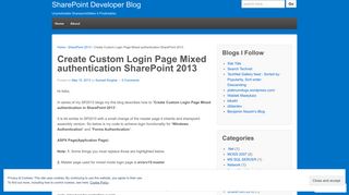 Create Custom Login Page Mixed authentication SharePoint 2013 ...