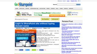 Login to SharePoint site without typing domain name - Sharepoint ...