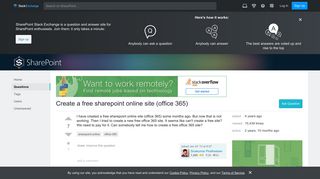 Create a free sharepoint online site (office 365) - SharePoint ...