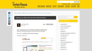Setting up an Office 365 trial with SharePoint Online | Interface ...