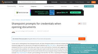 Sharepoint prompts for credentials when opening documents ...