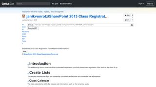 SharePoint 2013 Class Registration Form#Markdown#SharePoint ...