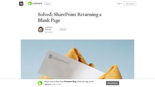 Solved: SharePoint Returning a Blank Page – Vinewave Blog