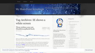 IE shows a white screen | My SharePoint Scrapbook