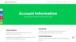 Account Information - ShareThis