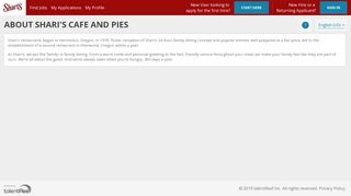 About Shari's Cafe and Pies - talentReef Applicant Portal