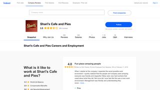 Shari's Cafe and Pies Careers and Employment | Indeed.com