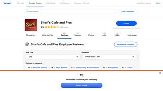 Working at Shari's Cafe and Pies: 279 Reviews | Indeed.com