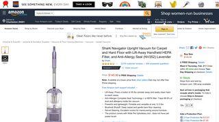 Amazon.com: Shark Navigator Upright Vacuum for Carpet and Hard ...