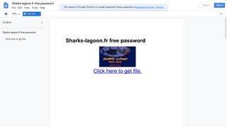 Sharks-lagoon.fr free password - Google Docs & Spreadsheets
