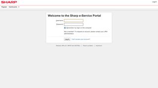 Log in - the Sharp e-Service Portal