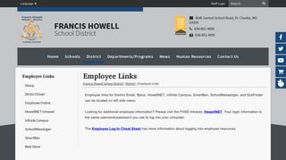 Employee Links - Francis Howell School District