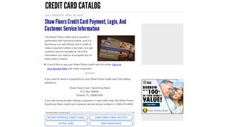 Shaw Floors Credit Card Payment, Login, and Customer Service ...