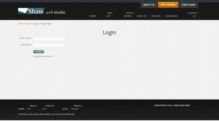 User Login - Welcome to Shaw Web Studio, your destination for easy ...