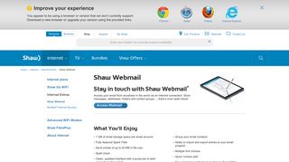 Shaw Webmail; Access your email from anywhere in the world via ...