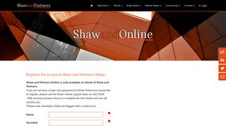 Online Registration - Shaw and Partners