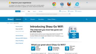 Shaw Free WiFi, Shaw Open Portable Internet | Go WiFi - Shaw