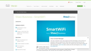 Shaw Business - SmartWiFi | Cisco Meraki
