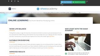Why Online Learning | Shaw Academy