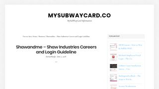 Shawandme – Shaw Industries Careers and Login Guideline