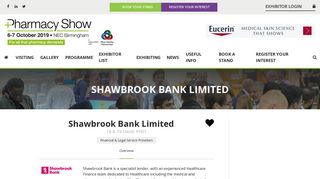Shawbrook Bank Limited - Pharmacy Show 2018 - Pharmacy Show ...