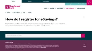 How do I register for eSavings? - Shawbrook Bank