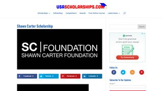 Shawn Carter Scholarship - 2018-2019 USAScholarships.com