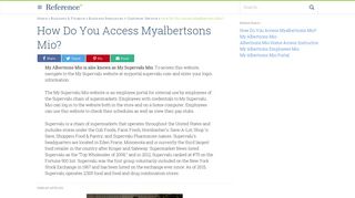 How Do You Access Myalbertsons Mio? | Reference.com