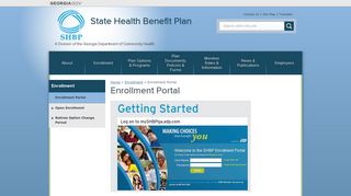 Enrollment Portal | State Health Benefit Plan